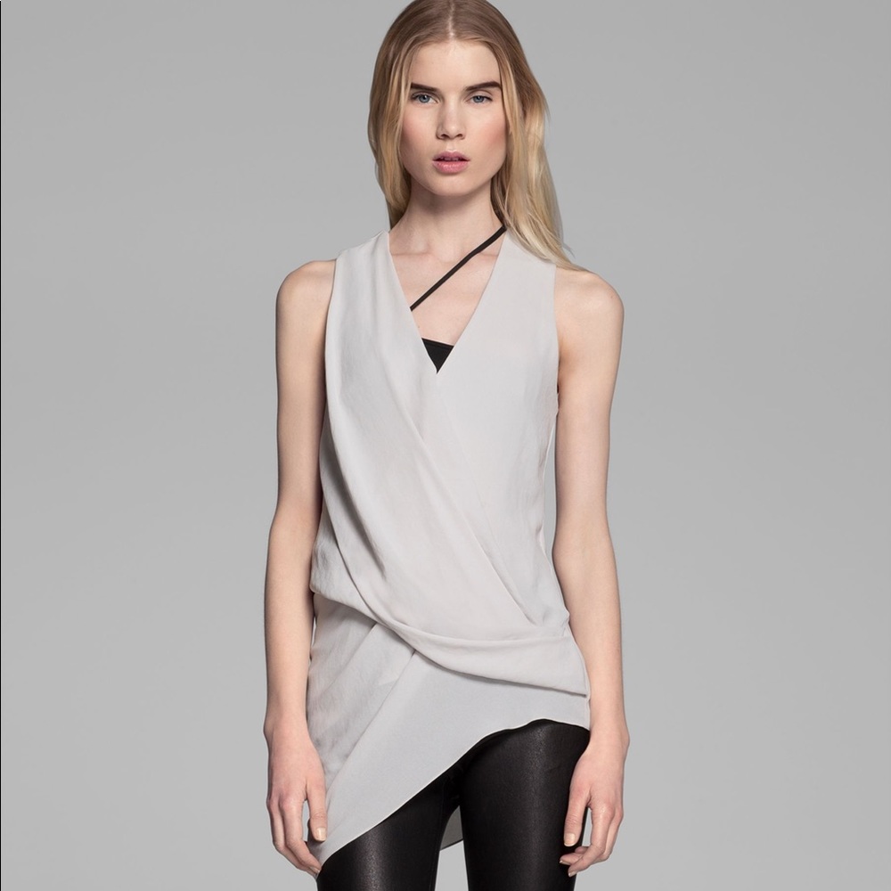 Helmut Lang Soft Shroud Overlap Top S - image 1